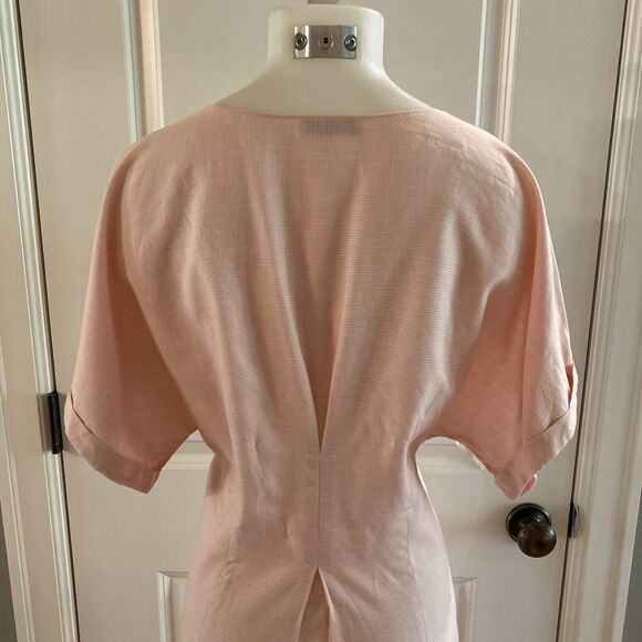 Marysia Resort Pink Micro Check Dress Lace Up Dress -Size XS - Picture 9 of 15